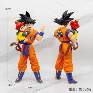 Action Toy Figures 30cm Figure d'anime fils Goku avec Gohan Son Goku Figurine PVC Figures d'action Modèle de collection pour enfants Toys Cadeaux