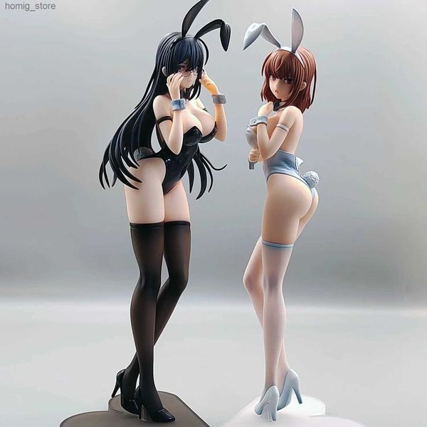 Action jouet figures 30cm nsfw lapin blanc natsume sexy fille nue modèle pvc anime figure d'action de collection adulte