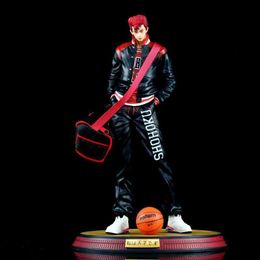 Action Toy Figures 32cm Slam Dunk Sakuragi Hanamichi double tête sculptée Anime Doll Toys PVC Action Series Modèles faits à la main