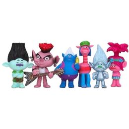 Actie speelgoedcijfers 4-8 cm 6pcs/Set Trolls Branch Critter Skitter Figuren Trolls Children Trolls PVC Actie Figuur speelgoedcartoon personage Kinderen geschenken T240422