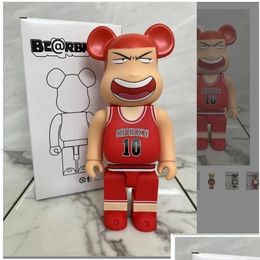 Figuras de juguete de acción 400 Bearbrick Bearbricks Material de PVC Plástico Oso de peluche Dibujos animados Tonto 28 cm Regalo Muñeca Medicom Drop Delivery Toys Dhldx