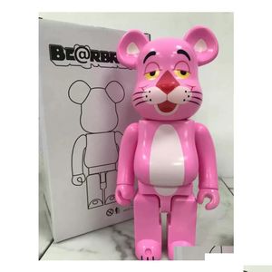 Action Toy Figures 400 Bearbrick Bearbricks Pvc Material Plastic Teddy Bear Cartoon Silly 28Cm Gift Doll Medicom Dh2Os261q