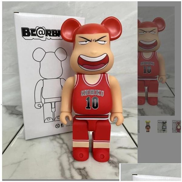 Action Figurines 400 Bearbrick Bearbricks Pvc Matériel En Plastique Ours En Peluche Dessin Animé Silly 28Cm Cadeau Poupée Medicom Drop Delivery Jouets Dhotx