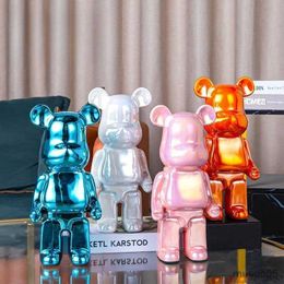 Figurines d'action 400% Bearbrick Figure Céramique Ours Violent Tirelire Figurines d'action Bearbrick Figurines Collections Poupées Décoration de Chambre Cadeau