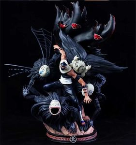 Figuras de juguete de acción 41cm anime Akatsuki Kakuzu Battle Ver.GK PVC Figura de acción Figura Estatua Modelo de colección de niños Regalos de muñeca LDD240312