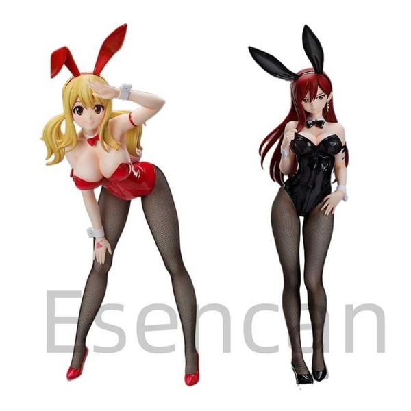 Action Toy Figures 43cm Fairy Tail B-Style Lucy Heartfilia Erza Scarlet Bunny Ver Girl Figure PVC MODEL ANIME COLLECTION DULLE COLLECTION POUVEL