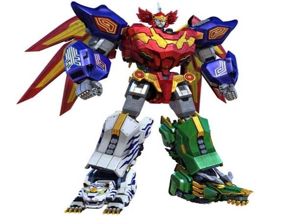 Figurines de jouets d'action 5 en 1, assemblage Dinozords Transformation Ranger Megazord Robot, jouets pour enfants, cadeaux 2012021277417