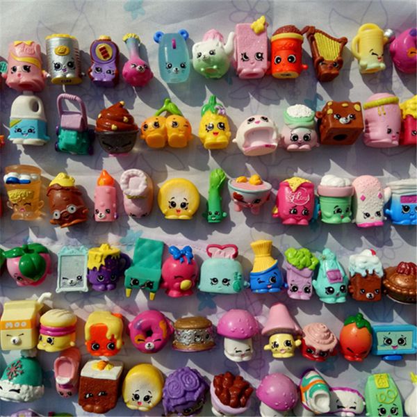 Action Toy Figures 50pcs Mix Mini Furniture Food Fruit Dolls Pretend Play Shopkines Saison 1 2 3 4 5 6 7 Action Figures Toy Kids Girls Gif 230627