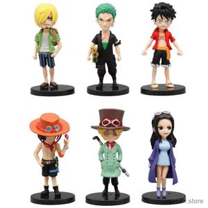 Action Toy Figures 6PCS / Set Anime One Piece Action Figure PVC LUFFY NOUVELLE ACTION DES MODÈLES DE RECOPTION DÉCORATIONS DULS TOYS TOYS POUR CADE