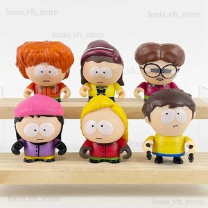 Action Toy Figures 6pcs / Set South Park Anime Figure Le bâton de vérité Kenny McCormick Stan Marsh Cute Lovely Dolls American Band Ornaments T240325