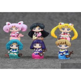 Action Toy Figures 6Pcsset Figure Petite Dame Mercure Mars Jupiter Vénus Uranus Neptune PVC Modèle Poupée X05031597122 Drop Delivery T Dhka0