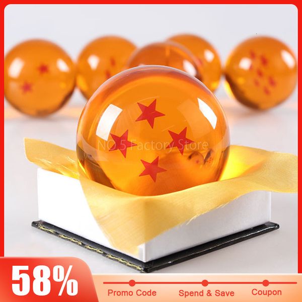 Фигурки игрушек 7,6 см DBZ Хрустальный шар Аниме Рисунок 1 2 3 4 5 6 7 Star Shenron Balls Косплей Реквизит Коллекционные игрушки для украшения рабочего стола 230920