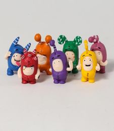 Figurines de jouets d'action 7 pièces, dessin animé Oddbods, jouets mignons, poupées en PVC, modèle de collection, cadeau 2301132917120