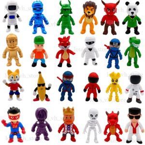 Actiespeelfiguren 8PCS Stumble Guys Action Figure Kawaii Anime PVC Spelmodel Standbeeldset Multi-Persoon Serie Kinderverjaardagscadeau Speelgoed T240325