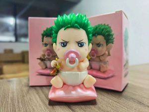 Action Toy Figures 9cm One Piece Baby Zoro Figures Anime Caractor Car Decoration Modèle Cartoon Ornement Ornement Ornement Gift Y240514