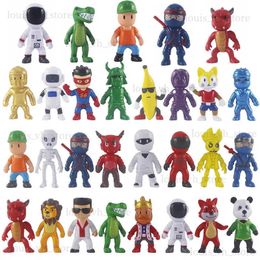 Action Toy figures A Set Stumble Guys Figure Action Toys Kawaii Anime Game Figure PVC Modèle Dolls Set Cake Decoration Kids Birthday Gifts T240325