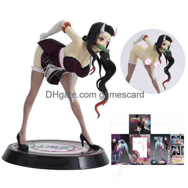 Figurines d'action Figurines d'action 23 cm Kimetsu No Yaiba Figure Demon Slayer Kamado Nezuko Y Girl Mitsuri/Shinobu Figurine Modèle Dh2Pj