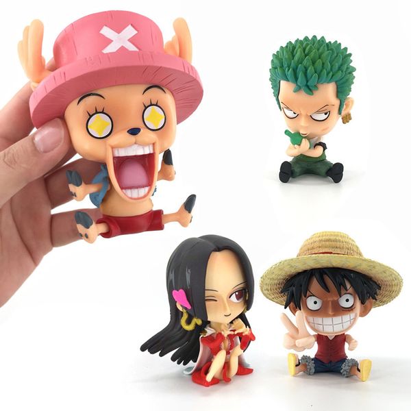 Figuras de juguete de acción Anime Figura de acción Modelo Juguete Dibujos animados Sanji Usopp Nami Zoro Luffy Figuras 8 CM Coleccionables de PVC Estatuilla Muñeca Juguetes Regalo 230625