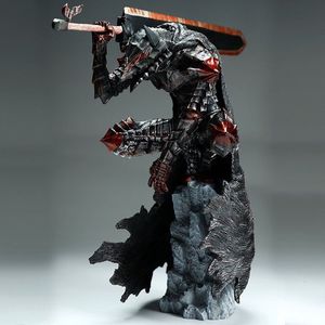 Actiespeelgoedfiguren Anime Berserk Guts L Figuur Black Battle Armor War Damage Guts L Swordsman Action Figurine PVC Model Doll Collection Kids Gifts 230203