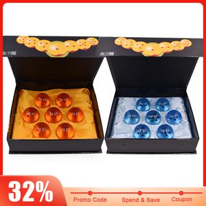 Action Toy Figures Anime DBZ 7 étoiles Balls 3.5CM Chiffres Jouets dans la boîte Shenron Dragon Crystal Balls PVC Collection Ensemble complet de vente au détail 230920