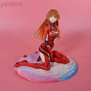 Actiespeelfiguren Anime Eva Figures Asuka Langley Soryu Figure Last Scene Statue Sitting Battle Damage Soryu Figura 19cm Sexy Girl Figure Toys Boy 24319