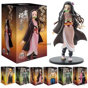 Action Figures de jouets Figure d'anime Demon Slayer Figure Kamado Tanjirou Nezuko Figures d'action PVC Toys Zenitsu Figurine Inosuke Kimetsu no Yaiba