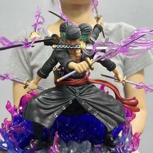 Action Toy Figures Anime Figuur One Piece Roronoa Zoro Ashura Three Heads And Six Arms Nine Sabres Flow Action Figure Toys Dolls Gifts 39CM T230106