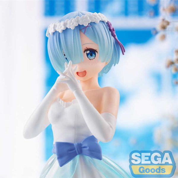 Figurines d'action, figurine d'anime, robe de mariée, robe en cristal, RE, zéro départ de la vie dans un autre monde, modèle de jouet, figurine d'action