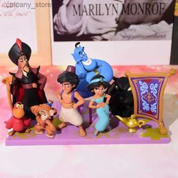 Figurines d'action figurines d'anime princesse Jasmine Aladdin et la lampe magique modèle à collectionner jouet dessin animé décor poupées enfants cadeau d'anniversaire L240320