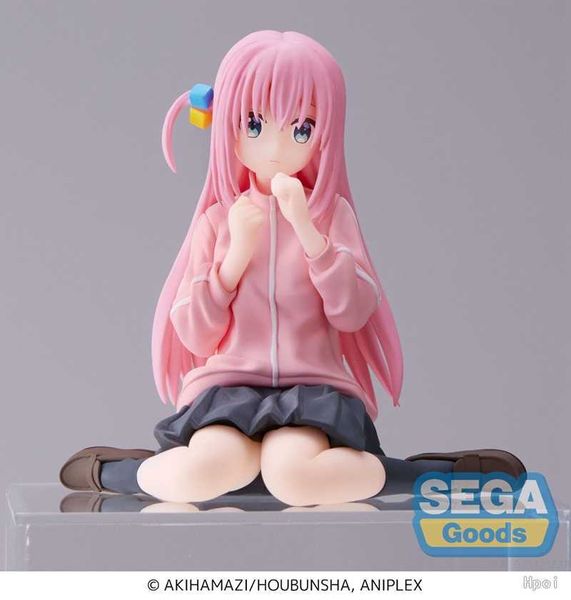 Figuras de juguete de acción Anime Lonely Rock Goto Doku figura postura sentada chaqueta rosa modelo juguetes colección de regalos adornos de escritorio 8CM