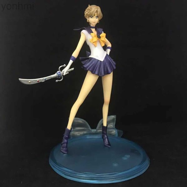 Figuras de juguete de acción Anime Sailor Moon Crystal Sailor Uranus Tenoh Haruka PVC Figura de acción Modelo coleccionable Juguetes para niños Regalos de muñecas ldd240314