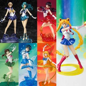 Figurines d'action Anime Sailor Moon Tsukino Usagi Masque de smoking Sailor Venus Mercury Mars Jupiter Décorations de gâteau Ornement de salle Figurines d'action Jouets ldd240314