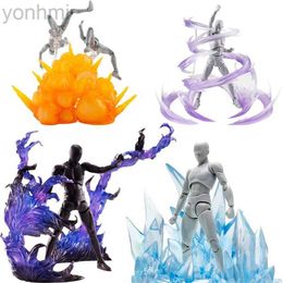 Figurines d'action Anime effets spéciaux modèle de flamme Vegeta Shoto Todoroki figurines d'action bricolage scène de foudre décoration effets spéciaux jouets cadeaux ldd240312