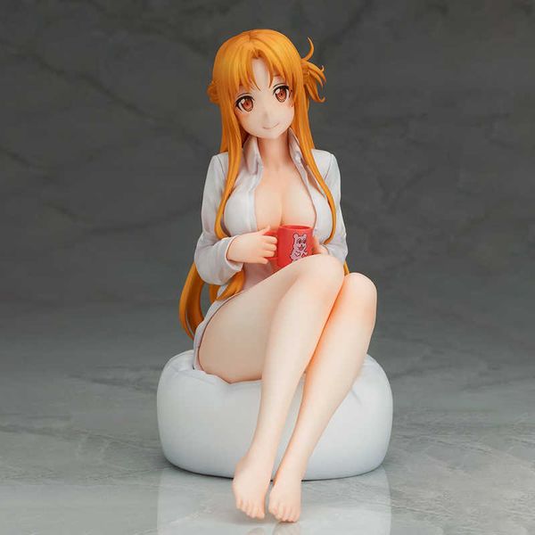 Figuras de juguete de acción Anime Sword Art Online War of Yuki camisa blanca figura de acción Anime figura Sexy modelo de juguete