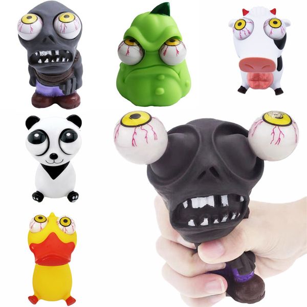 Figuras de juguete de acción Anime Zombies Ojos llenos Juguetes divertidos Animales de dibujos animados Burst Eyeballs Funny Spoof Release Presión Juguetes para niños Regalos para adultos 230627