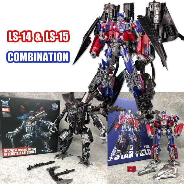 Figurines de jouets d'action AOYI Transformation LS14 OP Commander LS15 Jetfire Skyfire Film Combinaison en alliage surdimensionné KO Figure Robot Jouets 230508