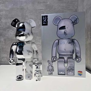 Actie speelgoedcijfers Bearbrick 400%+100% SET SOR2G-stijl 28 cm en 7 cm bouwstenen Beer Doll Advanced Edition Set met anti-counterfeiting-stickers T240531