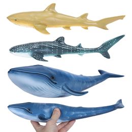 Figurines d'action de grande taille en caoutchouc souple, simulation de la vie marine, figurines d'action, modèles animaux, jouets pour enfants, collection de figurines de baleines éducatives 230905