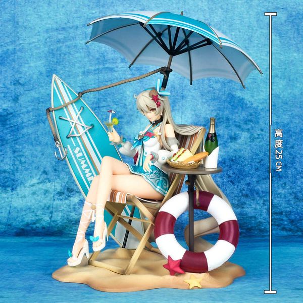 Figurines d'action en boîte de 25CM, jeu Anime Impact Kiana Kaslana Beach Beauty, modèle d'action, jouets, ornements, collection, cadeaux pour fans