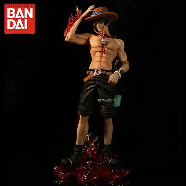 Figuras de juguete de acción BT Standing Flame Ace Figura en caja Anime One Piece Modelo Ornamento Regalo Q240313