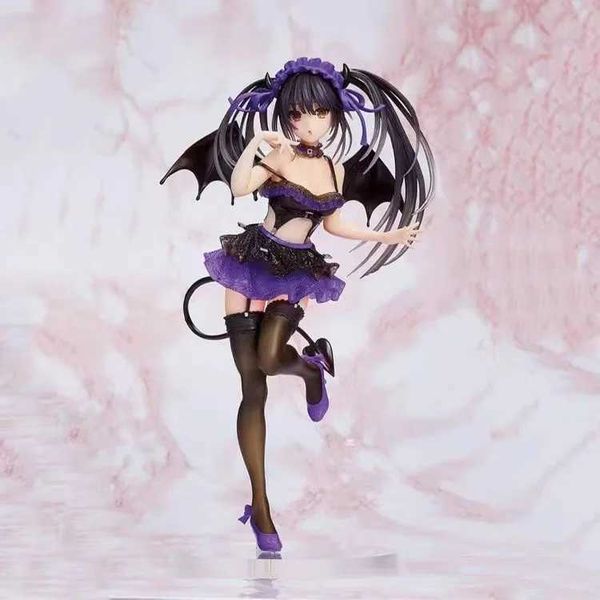 Action Toy Figures Cartoon Anime Personnages Devils Ailes et queue Coreful Date Kurumi Figle Figure Action Modèle Adult Meuve Girl Doll Toys Y240516