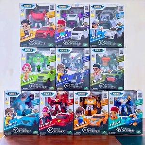 Action Toy Figures Color Box Tobot Deformation Car Action Figure MINI X Adventure Z Corée Anime Cartoon Tobot Brothers Warrior Véhicule Enfant Cadeaux 230217