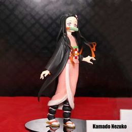 Acción Figuras de juguete Demon Slayer Figura Kamado Nezuko Manga Estatua PVC Kimetsu No Yaiba Acción Figura Figura Modelo Toys Doll T240506
