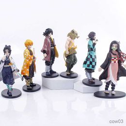 Action Figurines Demon Slayer poupée Tanjirou Figurines Modèle Jouets Zenitsu Figurine Inosuke Figura R230821