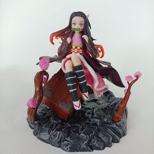 Action Toy Figures Demon Slayer Kamado Anime Figuur Kamado Nezuko PVC Action Figure Toy Kimetsu no Yaiba Standbeeld Volwassen Collectible Model Doll Gift 230629