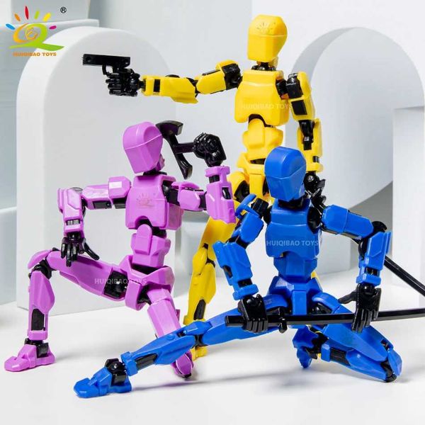 Action Toy Figures Diy Multifonctional Mobile Graphic Arme 3D Impression de caractère Doll Robot Modèle pour les enfants pour créer Toysl2403