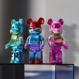 Figuras de juguete de acción Galvanizado Bearbrick Oso violento Figuras de acción Adornos Sala de estar Decoraciones de mesa Juguetes de moda Regalo hecho a manovaiduryb