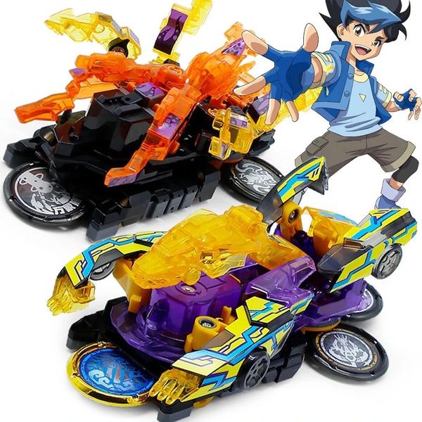 Figurines de jouets d'action Explosion vitesse sauvage mouche déformation voiture 4 cris bête attaque capture Flips Transformation cadeau Surprise 231207