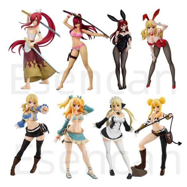 Action Toy Figures Fairy Tail Série finale Lucy Natsu Dragneel Heartfilia Virgo Bunny Ver Figure PVC MODEAU ANIME COLLECTION DULLE COLLECTION TOUEL