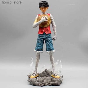 Figures de jouets d'action Figura de anime de una Pieza Luffy Monkey D. Luffy Bands Silence Figuras de Accin Modelo de Coleccin Juguetes décoracin mu y240415